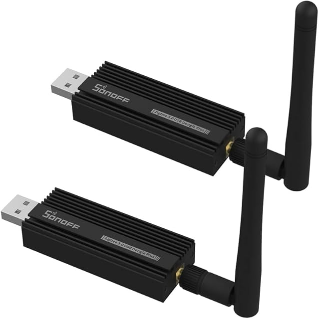 2 pack Sonoff Universal Zigbee 3.0 USB Dongle Plus Gateway with Antenna for Home Assistant, Open HAB etc.