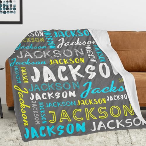 Personalized Name Blanket Customized Baby Blankets for Girls Boys Adults Monogrammed Blankets and Throws Christmas Birthday Mothers Fathers Valentines Day Gift