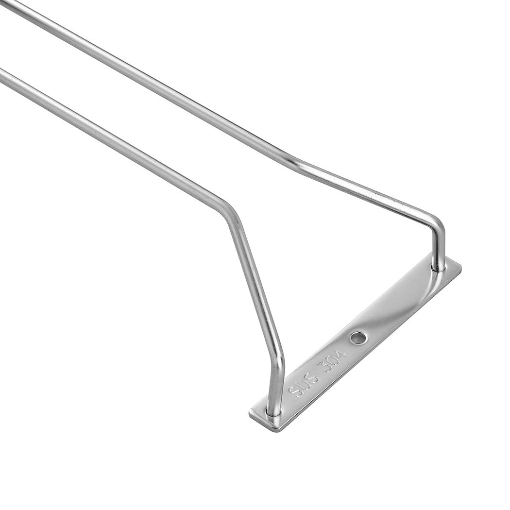 Sotto Armadio Stemware Rack Supporto Supporto Vino Telaio In Acciaio Inox 15.8 Pollice 1 Serie