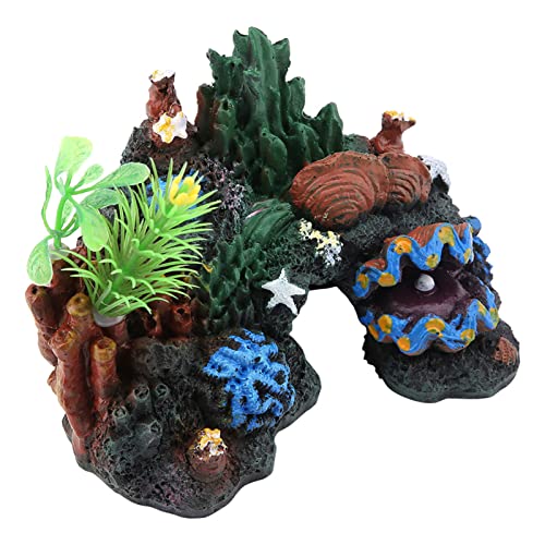 Grotte de corail pour aquarium décoratif en résine colorée - 5