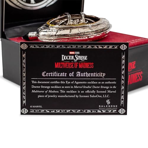 Toynk Marvel Studios Doctor Strange in the Multiverse Of Madness Silver-Plated Eye Of Agamotto Prop Replica Necklace | Officially Licensed Collectible3