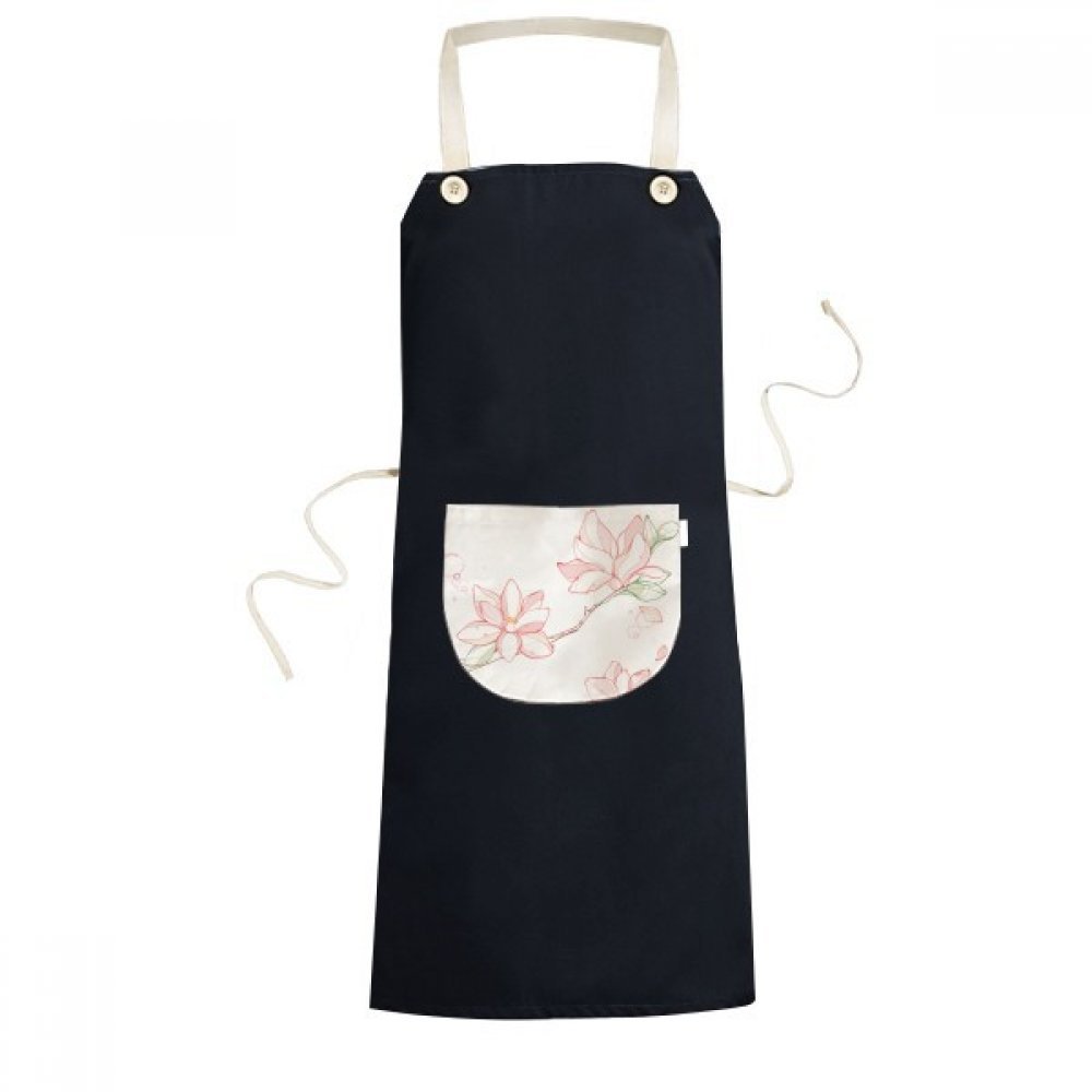 Tablier de cuisine aquarelle peach réglable avec poche pratique pour femmes et hommes