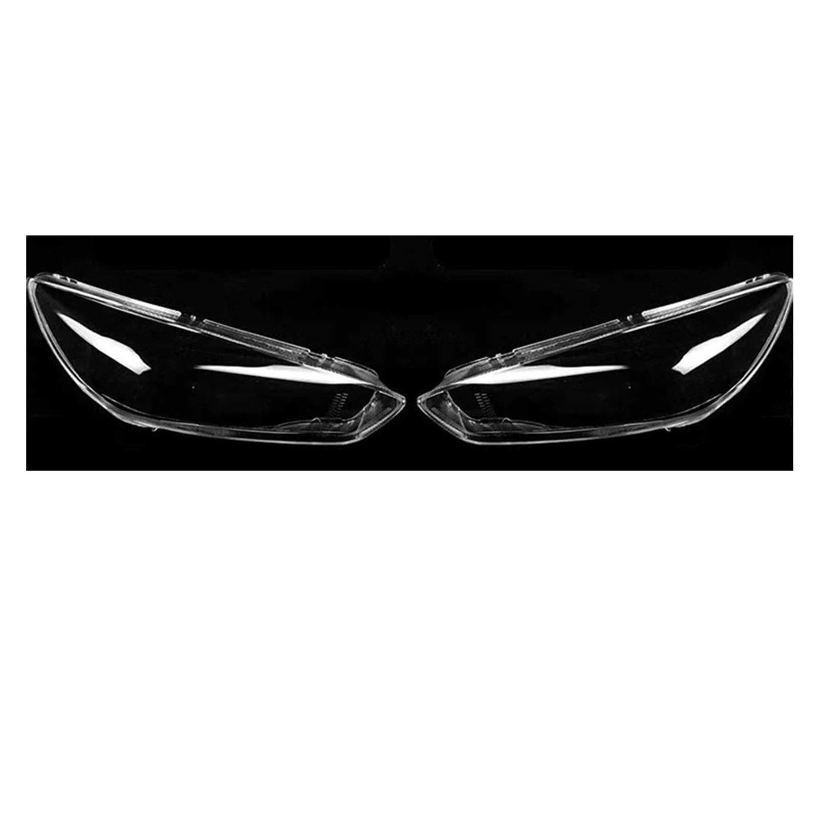 Auto Paralume Trasparente Per Ford Per Focus 2015-2017 1/2 Pezzi Copertura In Vetro Trasparente Per Fari Auto Paralume Vetro Trasparente(Left and right)
