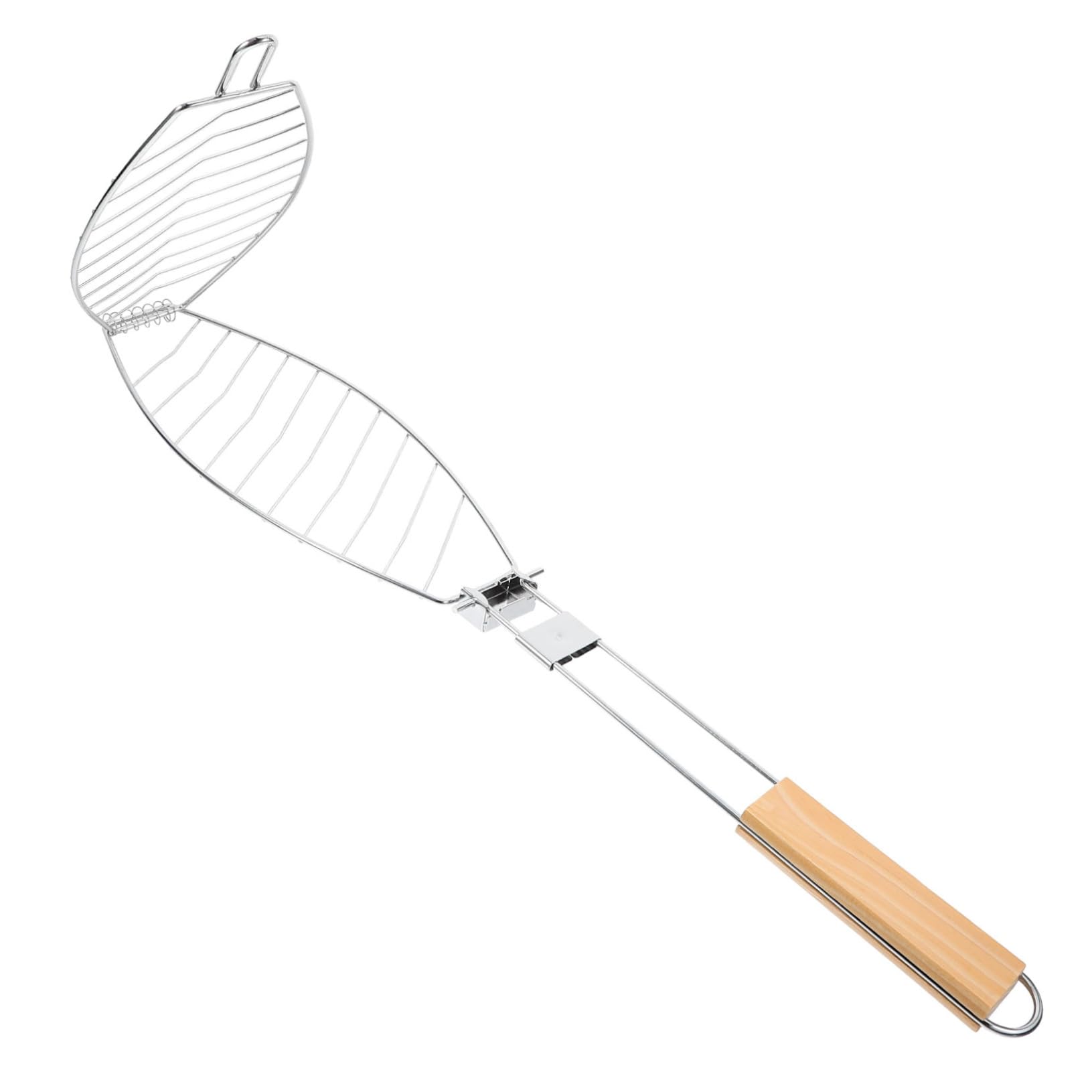PRETYZOOM 4piezas Cesta Para Pescado Mango De Rejilla Inoxidable Para Barbacoa Herramienta Multiusos Para Grill De Pescado y Verduras Para Camping y Picnics