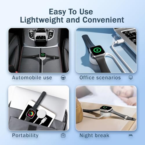 2024 Upgraded Fast Charger for Apple Watch Charger with 20W PD Power Adapter,USB C Magnetic for i-Watch Charging Cable Compatible with Apple Watch SE/SE2/Ultra/Nike/9/8/7/6/5/4/3/2