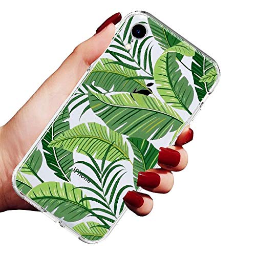 Sefd Rainforest Leaves Printed Clear Design with Soft Flexible TPU