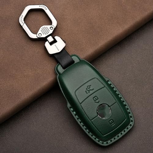 Llavero del coche de cuero genuino para llaves Benz W210 Cla 5