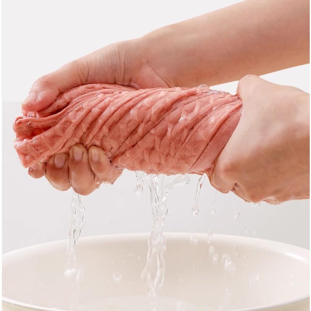 XUEMML Bambini Ragazze Accappatoio Morbido Waffle Doppio Addensato Accappatoio Con Cappuccio, Ragazzi Casa Indossare Pigiama Per 3-12 Anni(Roze,3-4 Years)
