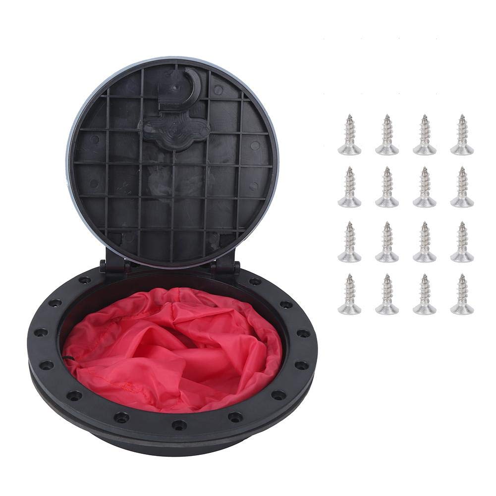 Tbest Kayak Deck Plate Kit 8 inch Hole Diameter Deck Hatch Deck Plate Hatch Cover with Storage Bag ABS Plastic Access Cover Fishing Boat Inflatable Boat Kayaking Accessory