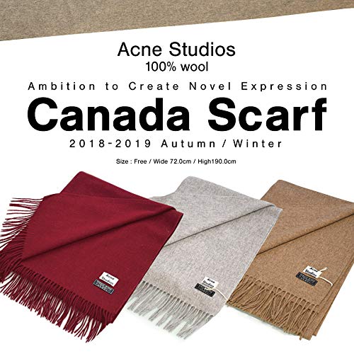 Acne Studios マフラー レディース スカーフ ストール 大判 無地 秋冬 ウール Canada Scarf の商品画像 1