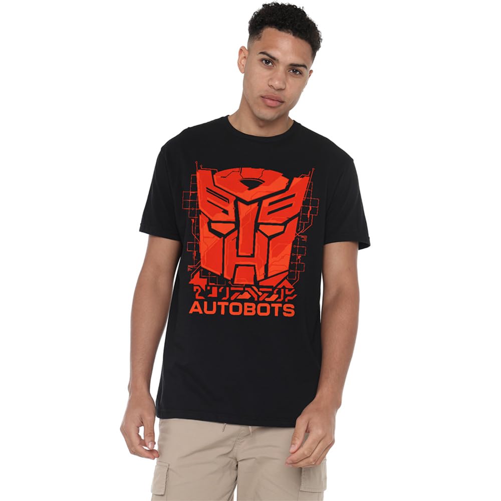 Hasbro Men's Black Transformers Generations Autobot Tech Icon Logo T in Size XL, Sports Direct