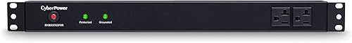 CyberPower RKBS20S2F8R Protector contra sobretensiones para barra de raqueta, 120 V20 A, 10 tomas, cable de alimentación de 15 pies, montaje en rack disponible en Yaxa Colombia