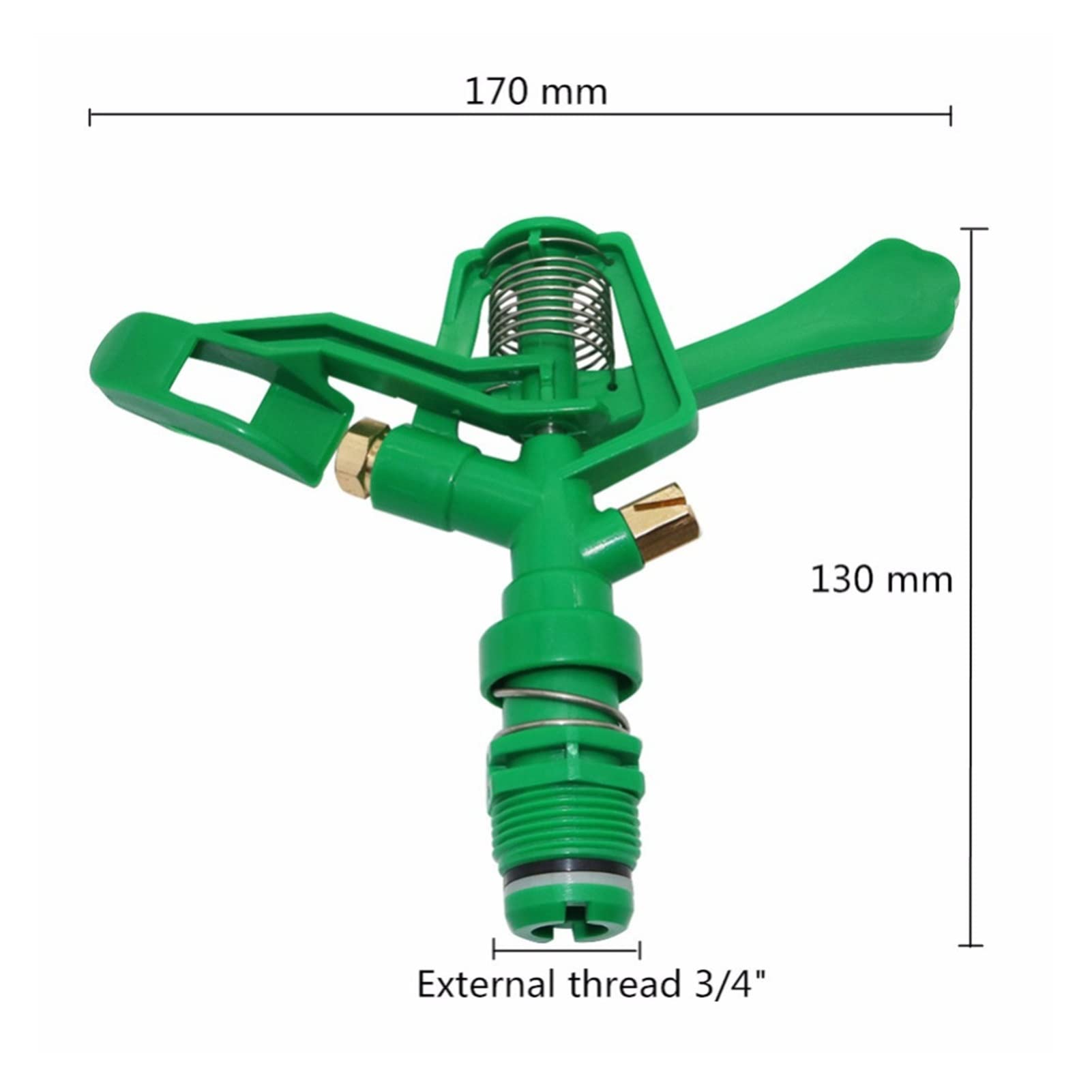 Conector de riego de goteo de niebla de jardín Boquilla de rockero agrícola con 3/4 "Hilo externo Hilo Boquilla de irrigación 10 piezas