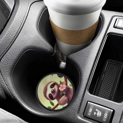 Posavasos para coche con diseño de perezoso, 2 unidades miniatura 6