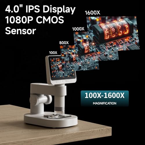 Microscope portable 100X-1600X BeaverLab écran IPS éclairage LED microscope numérique WiFi