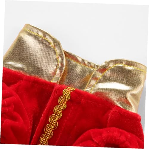 Disfraz navideño rojo para perros talla L miniatura 3