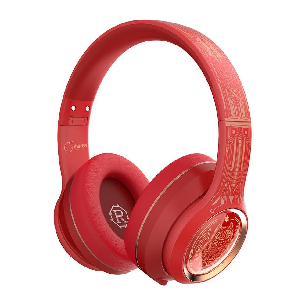 FawoonuWireless Headphone BT5.1 Earphone Lightweight and Ergonomic Design Low Latency Noise Cancellation Cool Lighting Effects Long Battery Life Compatible with Android iOS Windows Suitabl