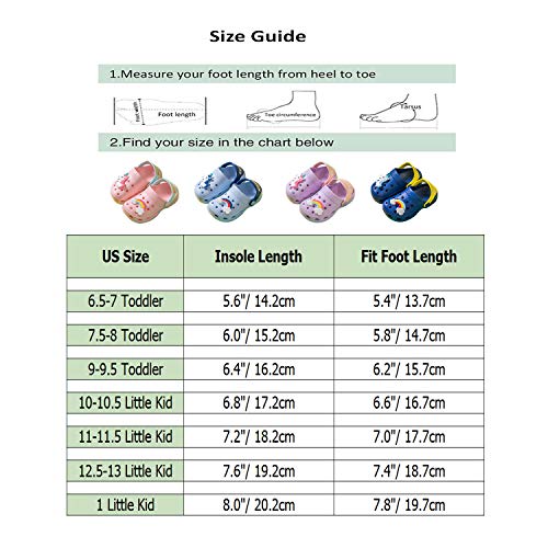 Image of Toddler Little Kids Clogs Slippers Sandals, Non-Slip Girls Boys Clogs Slide Lightweight Garden Shoes Slip-on Beach Pool Shower Slippers