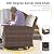 VICLLAX 8 Pieces Patio Furniture Set with Metal Fire Pit Table, Outdoor Conversation Set Includes 3-seat Sofa, 2 Swivel Outdoor Chairs with Side Table, Patio Loveseat and 2 Ottomans, Beige Cushion