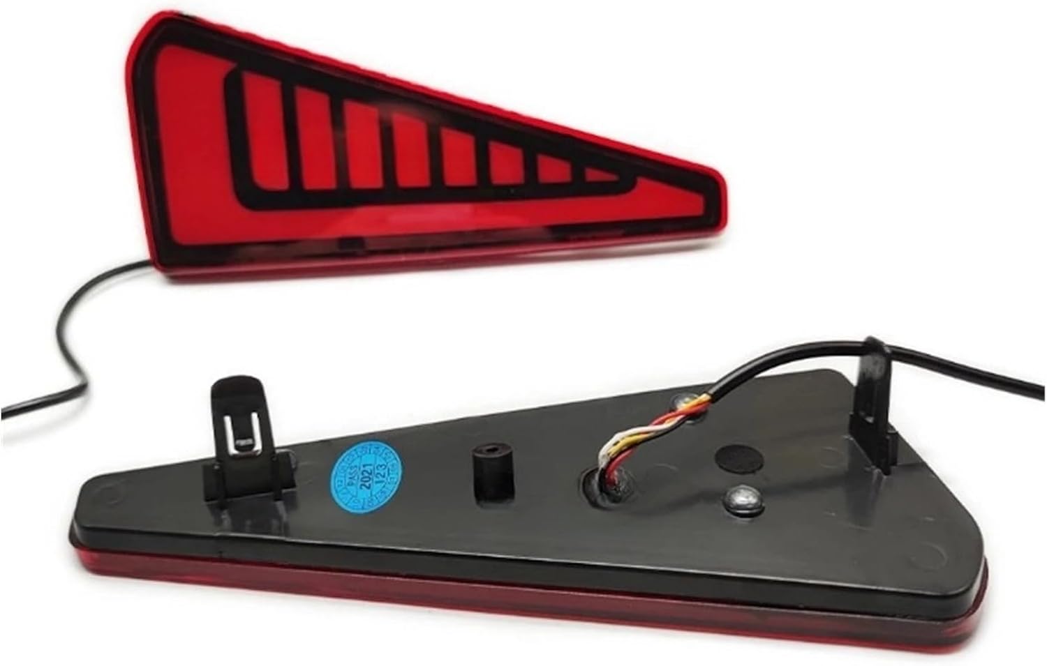 Car LED Rear Fog Lamp Bumper Light Auto Brake+Daylight+Turn Signals Dancing Brake Light, Compatible With Toyota Noah Voxy 80 Series(Red Cover)