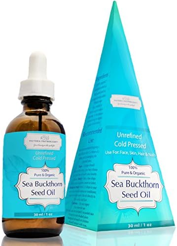 Sea Buckthorn Seed Oil By Victoria Featherlight - 1oz/30ml 100% Organic Cold Pressed & Unrefined | Sea Buckthorn Seed Carrier Oil For Face, Body, Skin, Hair And Moisturizing