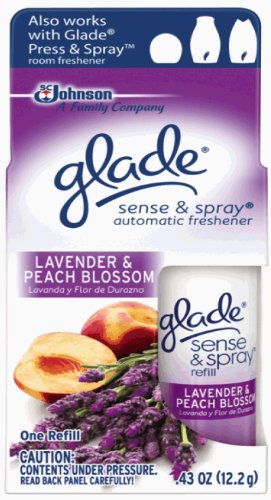 Glade Sense and Spray Refill, Lavender and Peach Blossom, 0.43 Ounce