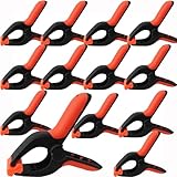 12 Pack Pool Cover Clips for Above Ground Pools, 5inch Heavy Duty Woodworking Spring Clamps for Winter Pool Cover Crafts Backdrop Photography, 2inch Jaw Opening Pool Wind Guard Large Nylon Clips