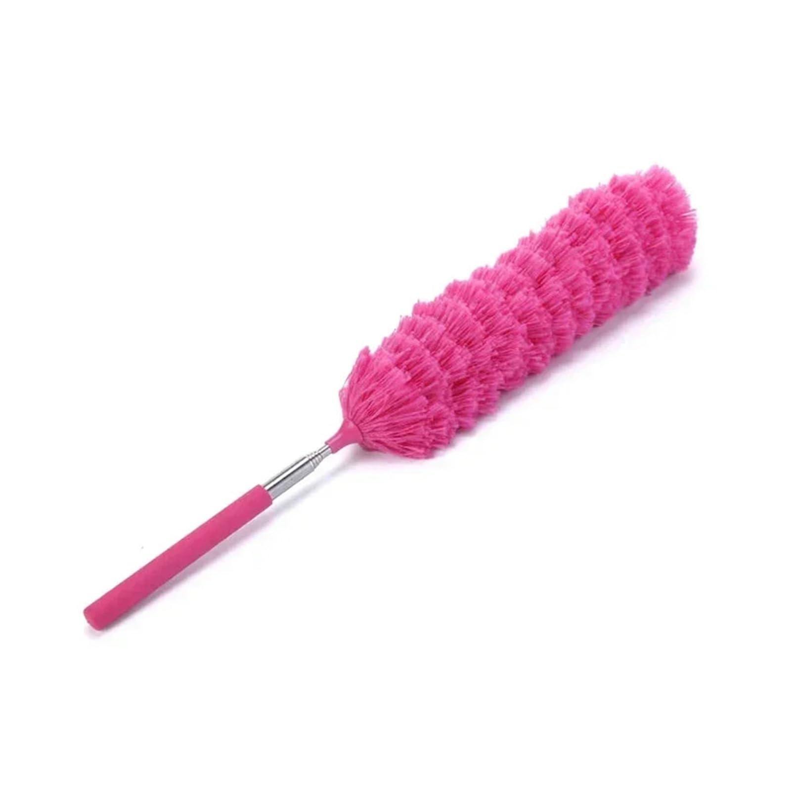 Chicken Feather Duster, Small Size Collector, Sweeping, Household Extendable Cleaning Crevice Removal Tool for Cleaning(Rose red)