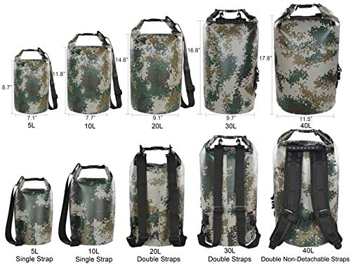 image for MARCHWAY Floating Waterproof Dry Bag 5L/10L/20L/30L/40L, Roll Top Sack