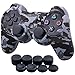 Price comparison product image 9CDeer 1 Piece of Silicone Water Transfer Protective Sleeve Case Cover Skin + 8 Thumb Grips Analog Caps for PS3 Controller, Grey Camouflage