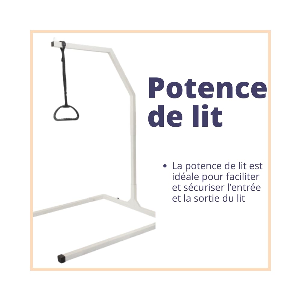 Potence de lit démontable sur Pieds 136 kg 174 cm