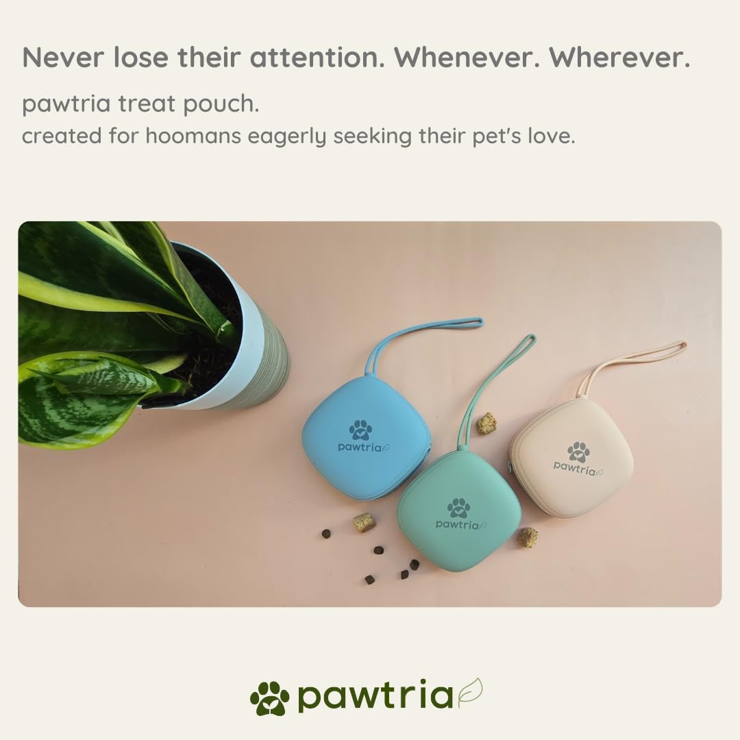 Pawtria Bolsa de silicona para golosinas para perros, pequeña bolsa de entrenamiento, bolsa portátil para golosinas para perros para correa u otros objetos, bolsa para excrementos de perro, sin BPA,