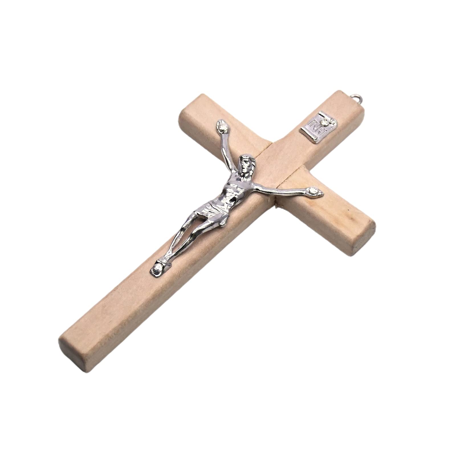 Tsophreniq Wood Cross Pendant Household Charm Ornament Decoration Accessory for Handbag Schoolbag Backpack Decoration Wood Cross Decor