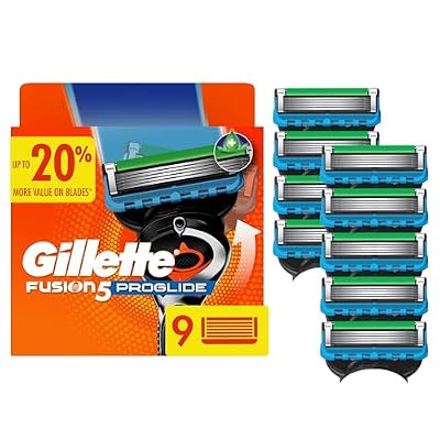 Gillette Fusion5 ProGlide Razor Blades for Men, 5-Blade Razor Refills, 9 Count