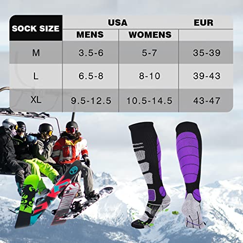 Ski Socks Merino Wool Thermal Knee High Winter Snowboard Sport Socks Men Women, Hunting #TOP3