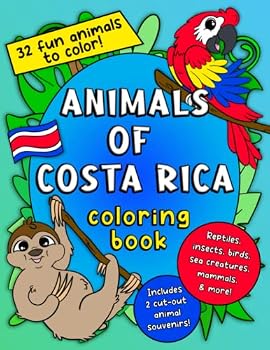 Paperback Animals of Costa Rica: Coloring Book