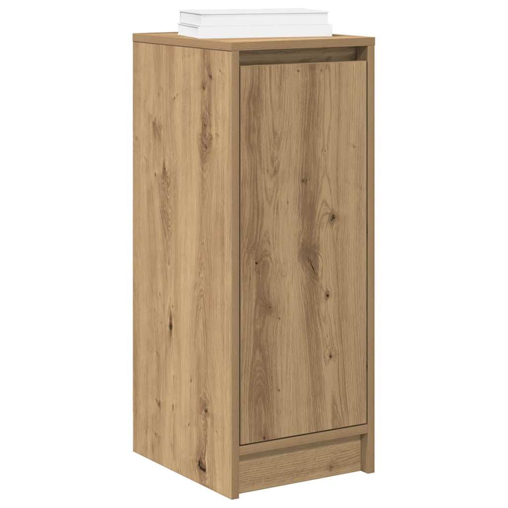 Schuhschrank Artisan-Eiche 29,5x34x76 cm Holzwerkstoff | Viel Stauraum, Türen verbergen Schuhe, Feuchtes Tuch reinigt, Wandhalterung inklusive