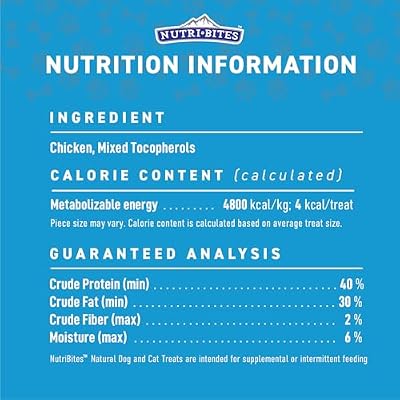 Nutri Bites Freeze Dried Chicken Liver Dog & Cat Treats, Single Ingredient High Protein Pet Treats, 15 oz