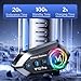 Motorcycle Helmet Bluetooth Headset 2 Way Intercom 550 Yards,HIFI Sound,Noise Cancellation,Music Share,1000mAh,Helmet Speakers Headphones FM,Easy to Connect/Use with Gloves,Waterproof,Voice Assistant