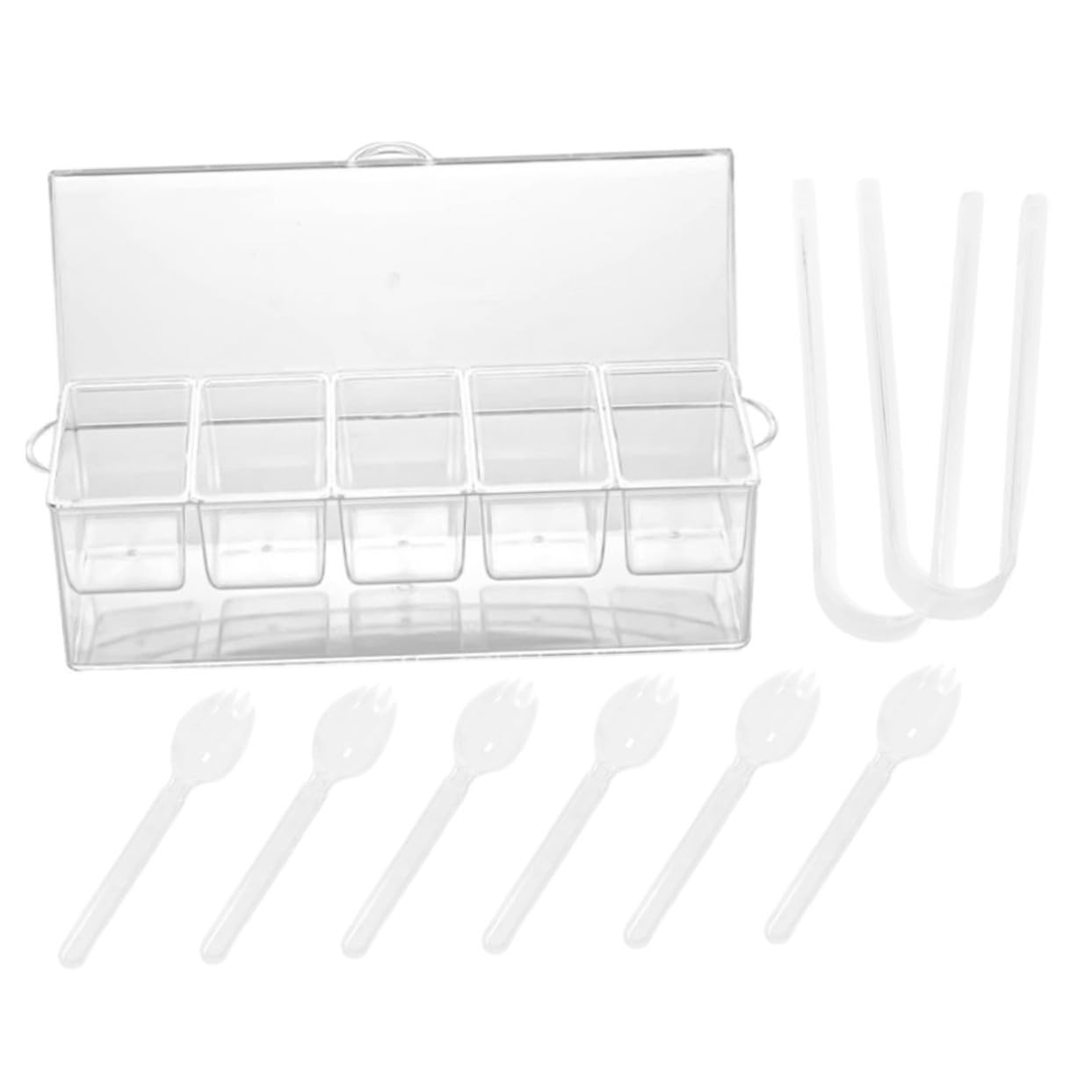 Contenitori per Spezie in Plastica Trasparente Riutilizzabile Barattoli da Cucina per Condimenti Contenitori con Misurino per Spezie e Zucchero Accessori da Cucina Pratici