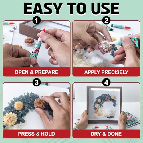 super glue gel clear for wood plastic metal instant superglue all purpose multipack cyanoacrylate adhesive repair ceramic model leather rubber glass pottery strong bonding single use glue minis