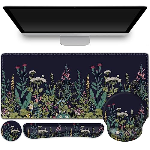 Tapis de souris XXL contre la douleur au poignet avec support ergonomique complet ToLuLu