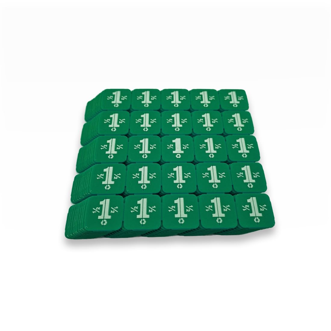 Monete fragili CombiCraft in plastica riciclata in verde - 1000 monete fragili