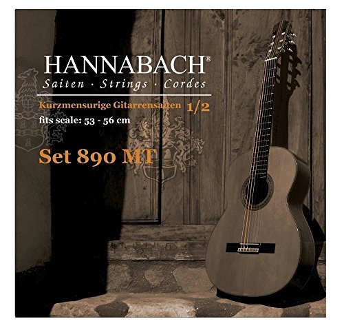 Hannabach cordes de guitare classique série 890 1/2 guitare enfants Mensur: 53-56cm – Si2 - Les Beatles, Paul McCartney, John Lennon, RIngo Starr, George Harrison Hannabach cordes de guitare classique série 890 1/2 guitare enfants Mensur: 53-56cm - Si2