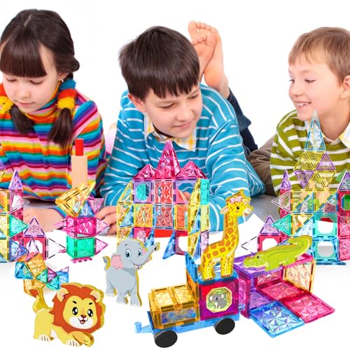  Magnetic Tiles Kids Magnetic Blocks 110PCS Building Sets - image 5