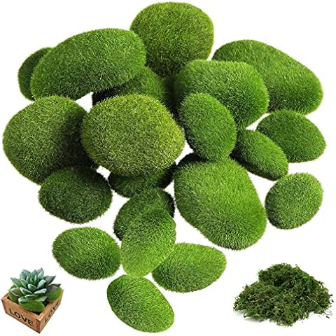 SDwfxd 35 STK Mooskugel, Künstlich Frisch Moos Cover