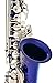 370-BU - Blue/Silver Keys Eb E Flat Alto Saxophone Sax Lazarro+11 Reeds,Music Pocketbook,Case,Care Kit