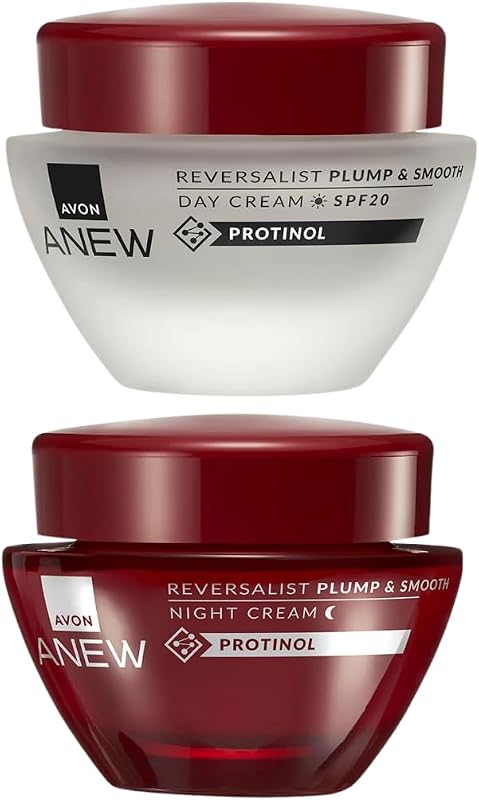 Creme Facial AVON Anew Reversalist Plump & Smooth Dia e Noite, Pacote com 2