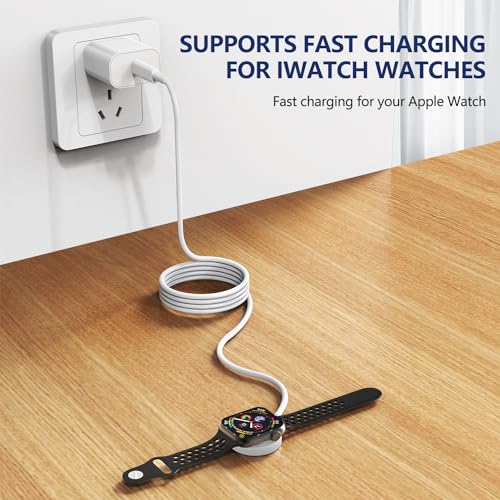 Susnwere W08S-2 Fast Charger For Apple Watch Chargers With 20W Charger Block,Usb C Magnetic For I-Watch Fast Charging Cable thumb #4