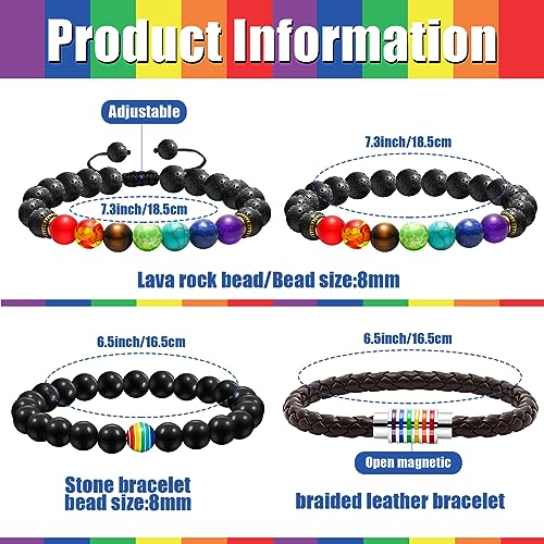 Sureio Pulseras Orgullo LGBT Rainbow x6 miniatura 2